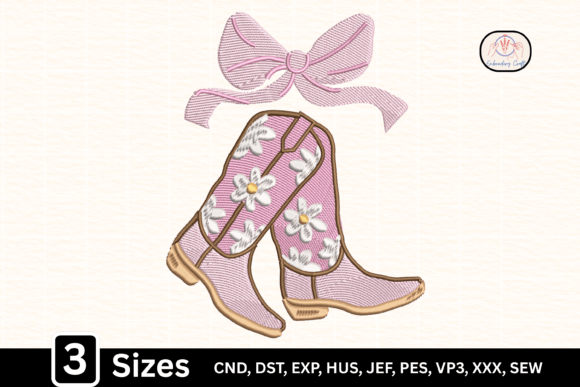 Coquette Bow Cowgirl Boots: A Sweet Touch for Personalized Embroidery Gifts