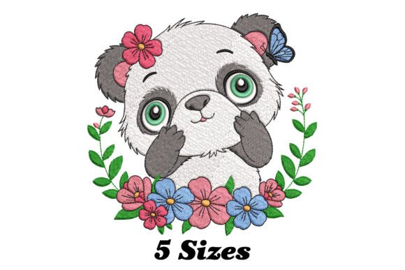 Cute Floral Panda