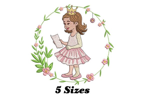 Cute Girl with Floral Circle: A Charming Addition to Personalized Gifts