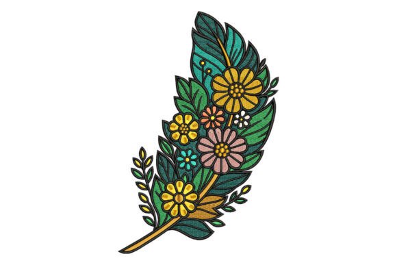 Floral Feather Embroidery Design: A Designer’s Take for Apparel Projects