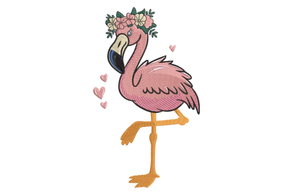 Floral Flamingo: A Seasonal Embroidery Gem