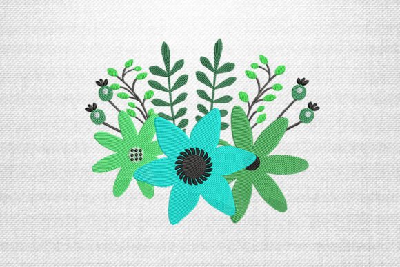 Green Floral Branch