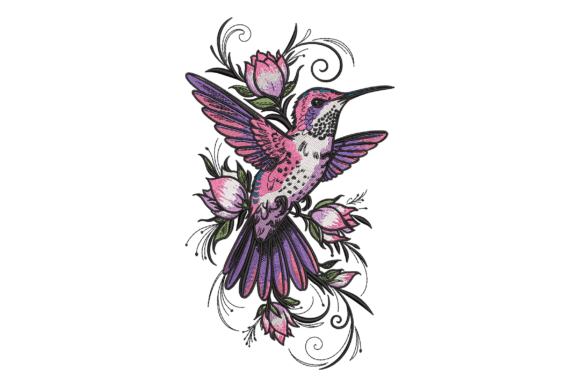 Hummingbird with Floral Swirls Review
