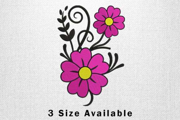 Pink Floral Branch: A Seasonal Embroidery Gem