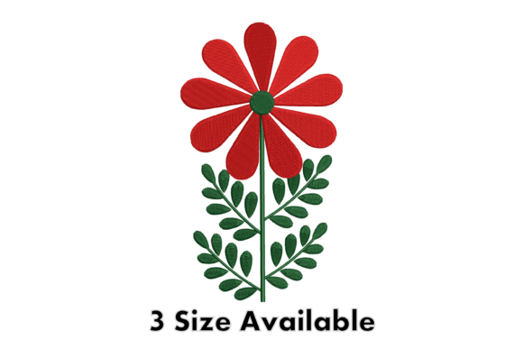 Red Daisy Flower: A Designer’s Review for Boutique Sweatshirt Embroidery
