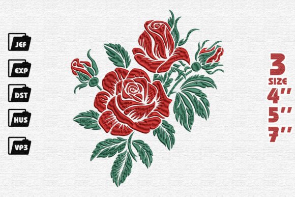 Timeless Romance Roses: A Seasonal Embroidery Staple